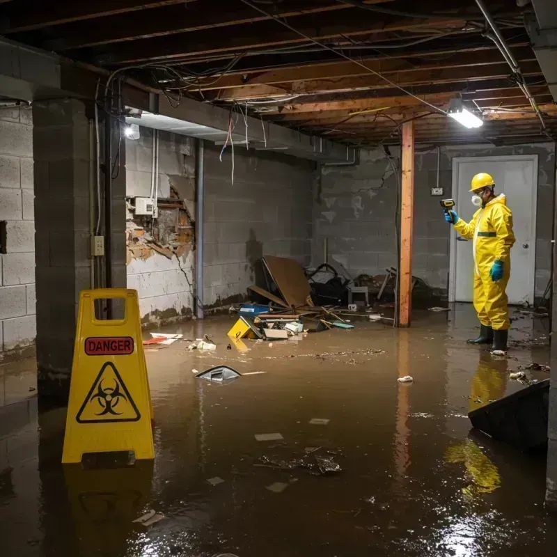 Flooded Basement Electrical Hazard in Clyde, OH Property